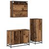 vidaXL Bathroom Furniture Set with Door 3 pcs Old Wood Engineered Wood