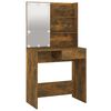 vidaXL Dressing Table with LED Brown Oak 74.5x40x141 cm