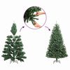 vidaXL Artificial Pre-lit Christmas Tree Green 150 cm PVC and Metal