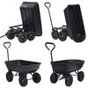 vidaXL Garden Tipping Hand Cart 300 kg 75L Black