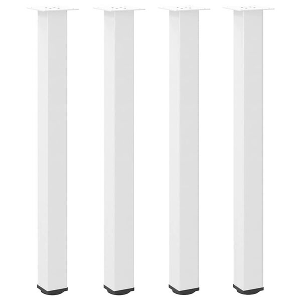 vidaXL Bar Table Legs 4 pcs White 100-102 cm Steel