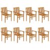 vidaXL 9 Piece Garden Dining Set Solid Teak Wood