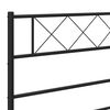 vidaXL Metal Bed Frame without Mattress with Footboard Black 183x213cm