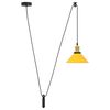 vidaXL Pendant Lamp Height Adjustable E27 Gloss Yellow &Oslash; 22 cm Metal