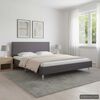 vidaXL Bed Frame without Mattress Grey Fabric 135x190 cm Double