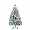 vidaXL Artificial Christmas Tree Green and White 120 cm PVC and Metal