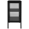 vidaXL Sideboard Black 70x35x70 cm Steel and Glass