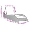 vidaXL Sun Lounger with Cushion Grey 60x205x73 cm Poly Rattan