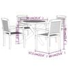 vidaXL 5 Piece Garden Dining Set Solid Wood Teak