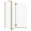 vidaXL Shower Enclosure Gold 120 x 68 x 130 cm ESG Glass and Aluminium