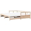 vidaXL Daybed with Trundle and Mattresses 80x200 cm Solid Wood Pine