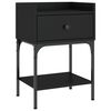 vidaXL Bedside Table Black 40.5x31x60 cm Engineered Wood
