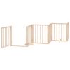 vidaXL Dog Gate with Door Foldable 9 Panels 450 cm Poplar Wood