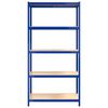 vidaXL 5-Layer Shelves 5 pcs Blue Steel&Engineered Wood