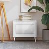 vidaXL Cabinet Door Louvred Design White 39,5x59,4 cm Solid Wood Pine