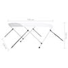 vidaXL 2 Bow Bimini Top White 150x120x110 cm