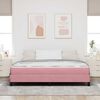 vidaXL Box Spring Bed with Mattress Pink 180 x 220 cm Fabric