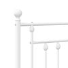 vidaXL Metal Replace Headboard White 200 cm