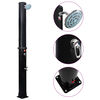 vidaXL Solar Shower | Black | PVC, Aluminium, Brass | Tall