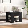vidaXL Coffee Table Black Oak 55.5 x 55 x 45 cm Engineered Wood
