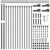 vidaXL Garden Fence 8 pcs Grey 13.6 x 1.2 m Powder-coated Steel