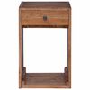 vidaXL Bedside Table Brown 63 x 30 x 79 cm Solid Mahogany Wood