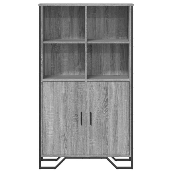 vidaXL Highboard Grey Sonoma 79.5x35.5x137.5 cm Engineered wood