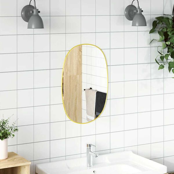 vidaXL Wall Mirror Gold 50x35 cm