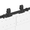 vidaXL Sliding Door Hardware Kit 400 cm Steel Black