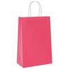 vidaXL Paper Bags 50 pcs with Handles Pink 21x11x31 cm