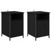 vidaXL Bedside Cabinet 2 pcs Black Oak 40 x 42 x 60 cm Engineered Wood