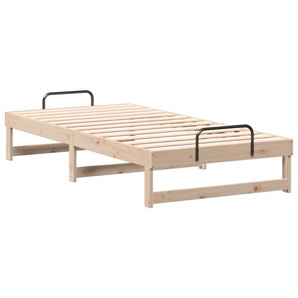 vidaXL Bed Frame Brown 90 x 200 cm Solid Pine Wood