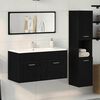 vidaXL Bathroom Furniture Set 3 pcs Black Oak Engineered Wood