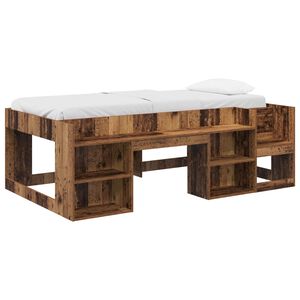 vidaXL Kids'Bed Frame with Storage Old Wood 80 x 200 cm