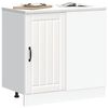 vidaXL Kitchen Base Cabinet Lucca White Engineered Wood