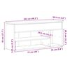 vidaXL Shoe Bench Old Wood 102x30.5x45 cm Engineered Wood