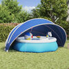 vidaXL Pool Dome Folding Manual Blue 500 x 500 x 236 cm
