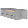 vidaXL Bed Frame with Drawers without Mattress Concrete Grey 100x200 cm