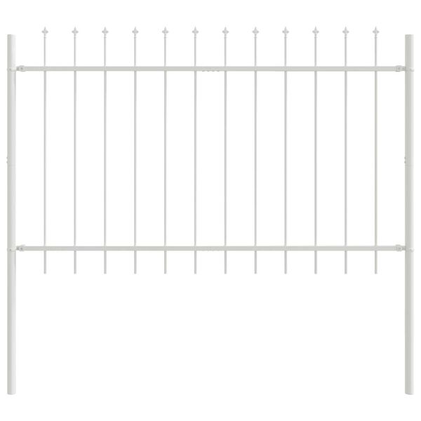 vidaXL Garden Fence White 1.7 x 0.8 m Powder-coated steel