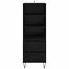 vidaXL Highboard Black Oak 40 x 36 x 110 cm Engineered Wood
