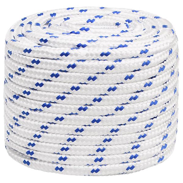 vidaXL Boat Rope White 16 mm 100 m Polypropylene