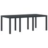 vidaXL Garden Table Anthracite 200 x 100 x 73 cm Poly Rattan