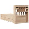 vidaXL Bookcase Bed without Mattress 75x190 cm Small Single Solid Wood Pine