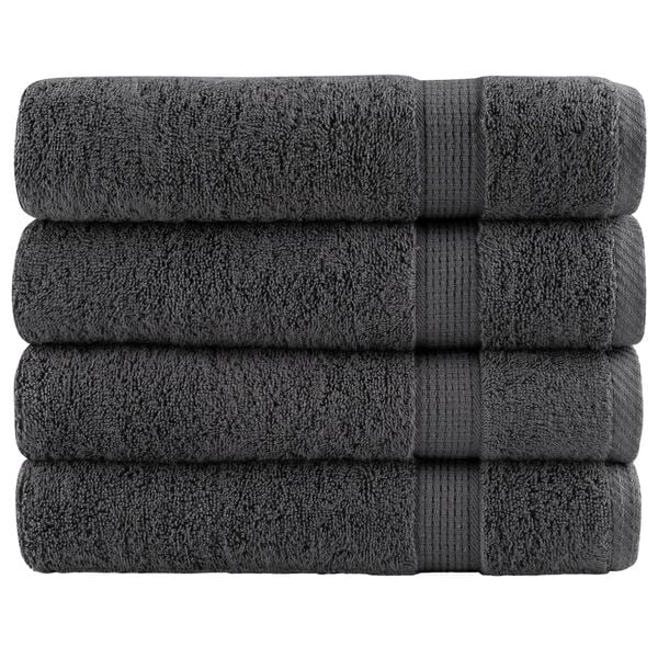 vidaXL Premium Hand Towels "SOLUND" 4 pcs Anthracite 50x100 cm 600 gsm