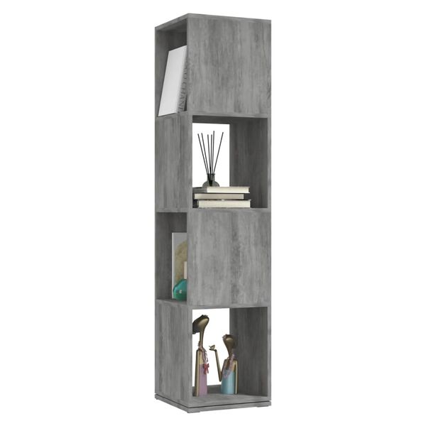 vidaXL Rotating Cabinet Concrete Grey 34.5x34.5x75.5 cm Engineered Wood