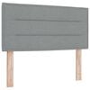 vidaXL LED Headboard with LED Strip Lights Light Grey 100 cm Polyester