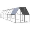 vidaXL Outdoor Chicken Cage 2x12x2 m Galvanised Steel