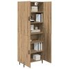 vidaXL Highboard 2 pcs Artisan Oak Engineered Wood and Glass