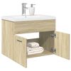 vidaXL Bathroom Sink Cabinet with Built-in Basin Sonoma Oak