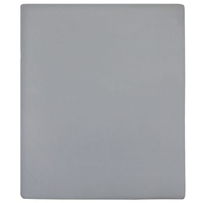 vidaXL Jersey Fitted Sheets 2 pcs Grey 160x200 cm Cotton
